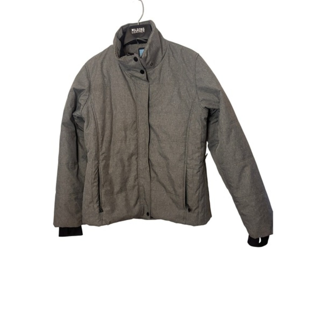 ICEBURG‎ Outerwear Womens Gray Heathered Full Zip Jacket Size XL Lined Pockets